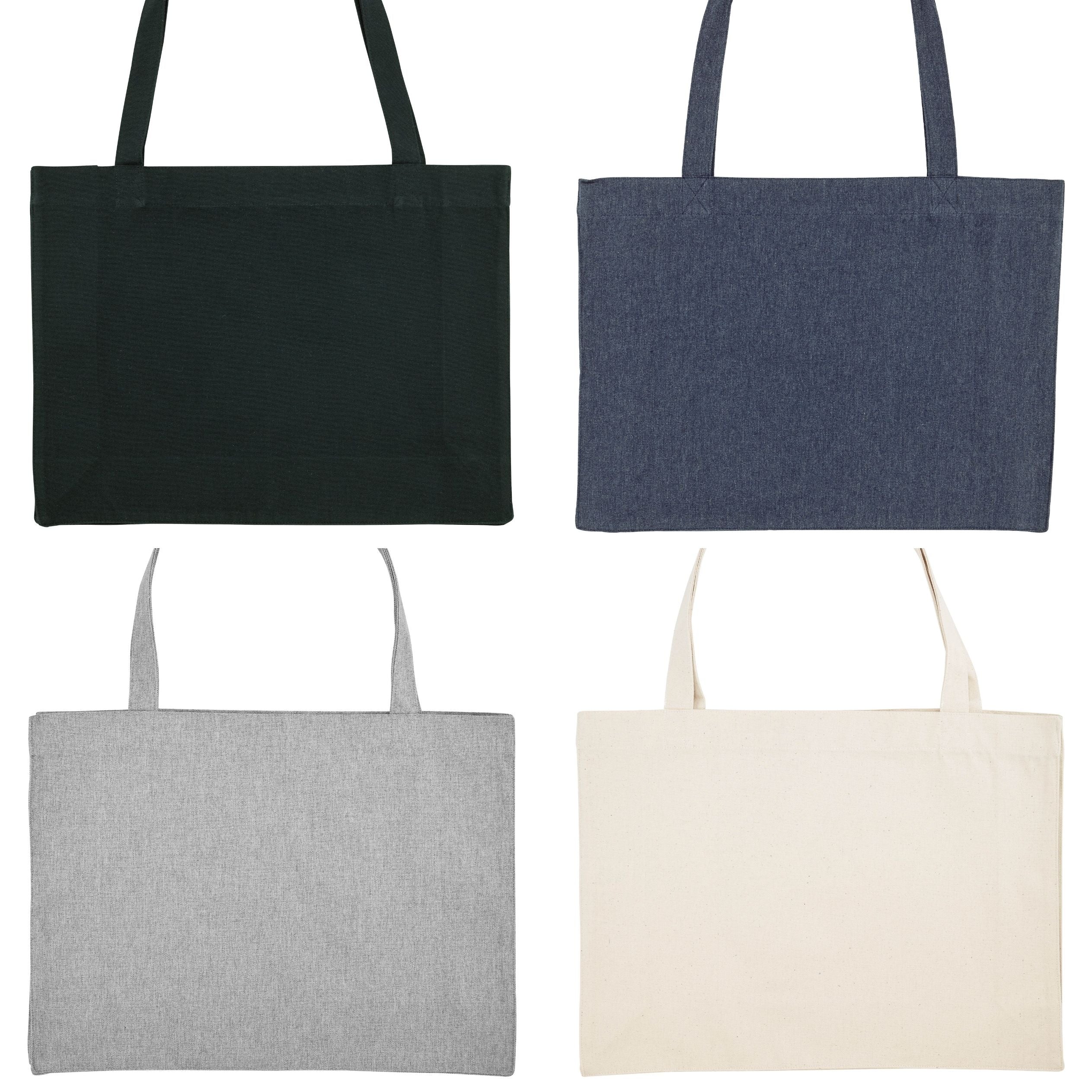 Large Tote Bag White Embroidery