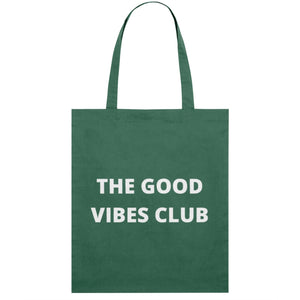Tote bag that says "The Good Vibes Club"