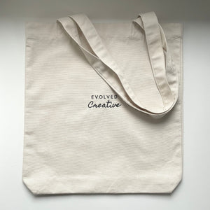 Tote Bag Black Embroidery