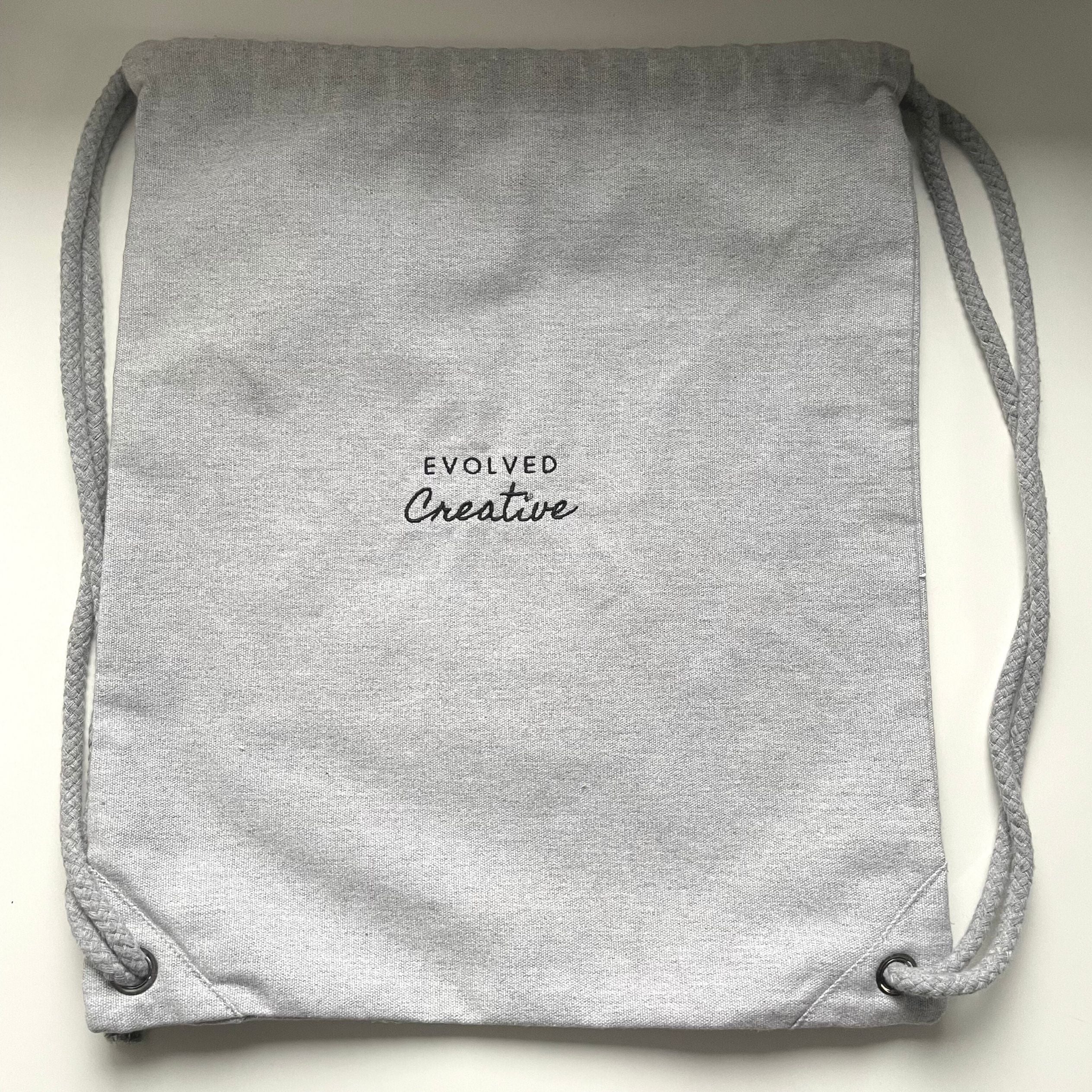 Gym Bag Black Embroidery